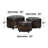 Ademide Wooden Dark Brown Storage Ottoman with Tufted Top Set