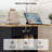 Kitchen Island With Storage Cabinet And Trash Cabinet,  3 Pieces Kitchen Dining Table Set With 2 Stools And Drop Leaf-1583537853