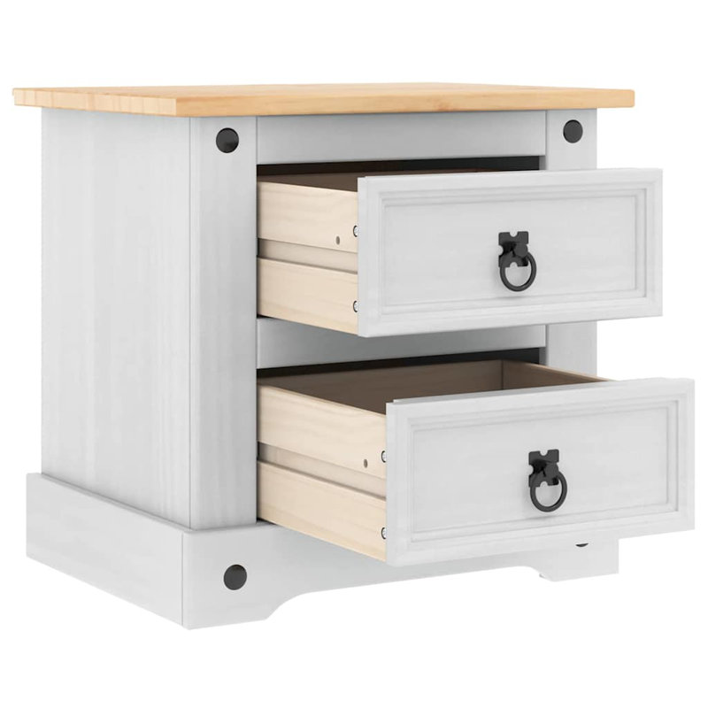 53cm W Solid Wood Bedside Table
