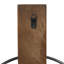Brown Wood Geometric Pillar Indoor Outdoor Wall Sconce with Wood Back Mount, 16" x 6" x 28"-496650736