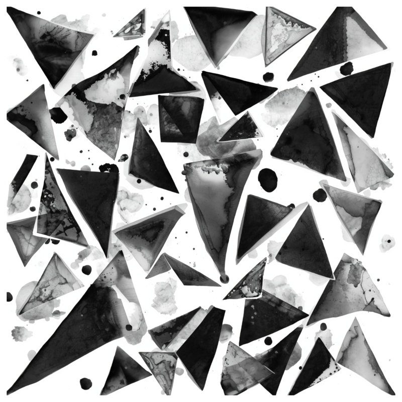 Rideaux de douche Black Ink Triangles, L 70 po x H 93 po