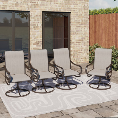 Nako Metal-frame Premium Sling Outdoor Dining Armchair