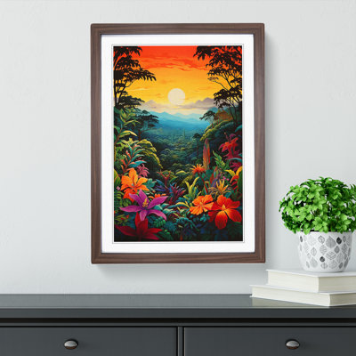 Jungle Colour Field Art - Framed Print