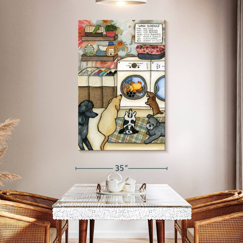 Brampt Wash Schedule, 51" H x 34" W