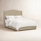 Upholstered Wingback Bed