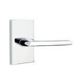 Cortina Flat Privacy (Bed & Bath) Door Lever with Rectangle Rosette