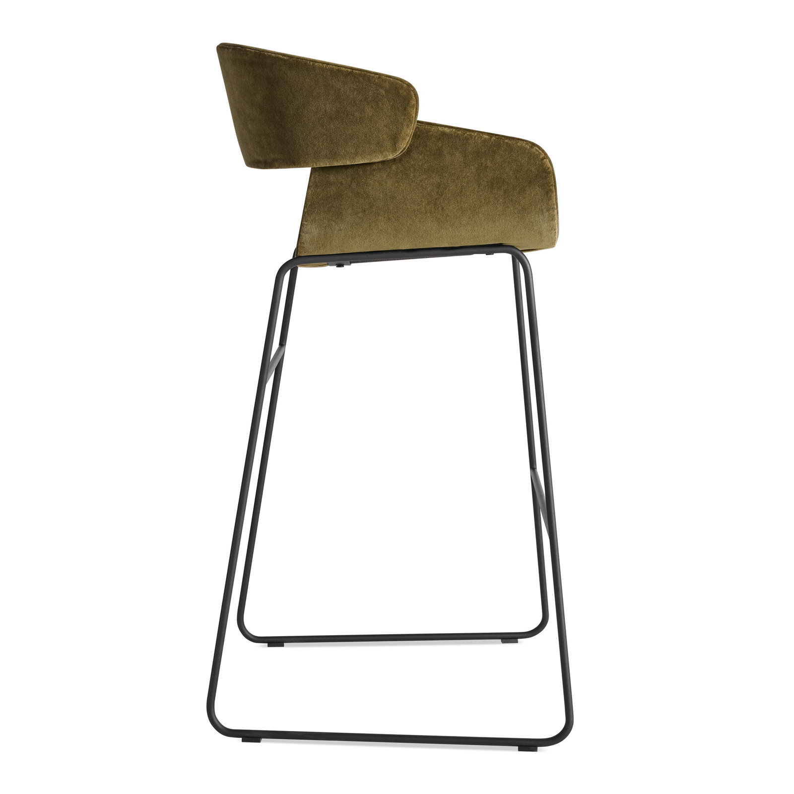 Racer Bar and Counter Stool, Bar Stool (30" Seat Height), Moss