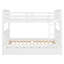 Lit superposé double au-dessus de double avec lit gigogne simple et échelle - blanc-1904956089