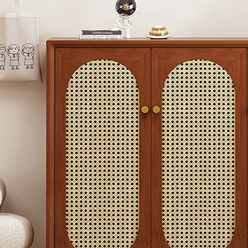 20 Pair Shoe Storage Cabinet, Dark Brown