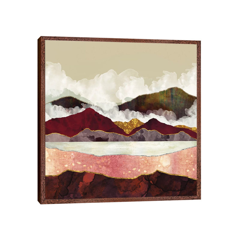 Melon Mountains - Print on Canvas, Classic Brown Wood Framed, 45.72 cm H x 45.72 cm W