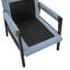 Chaise rembourrée en chenille bleue de style Mid-Century moderne - sièges confortables, dossier amovible, structure en bois robuste avec revêtement luxueux, coussin réglable, solide-1104574497