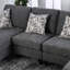 Ensemble de canapé modulaire 5 pièces en chenille gris