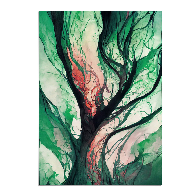Abstract Tree - Wall Art, Paper, 59.4cm H x 42cm W x 3cm D, No Matte