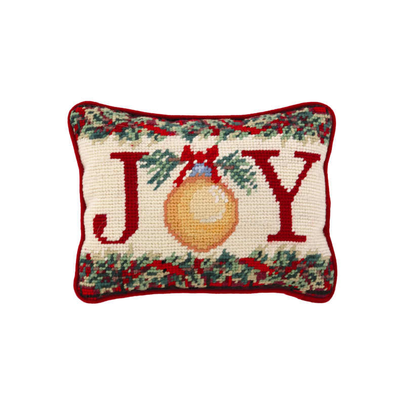 Needlepoint Wool Throw Pillow