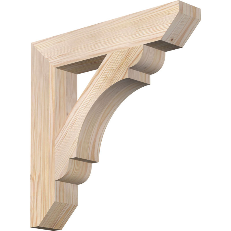 Support en bois / corbeau, Douglas (lisse), 20"H x 3.5"W x 20"D