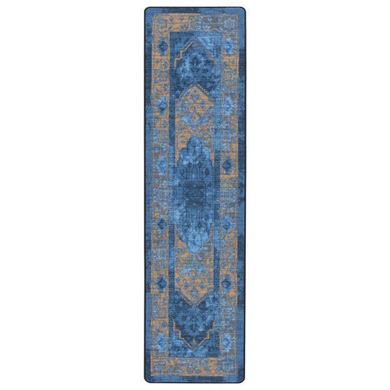 Bleu empire saxon, Tapis de couloir 2 pi 1 po x 7 pi 8 po