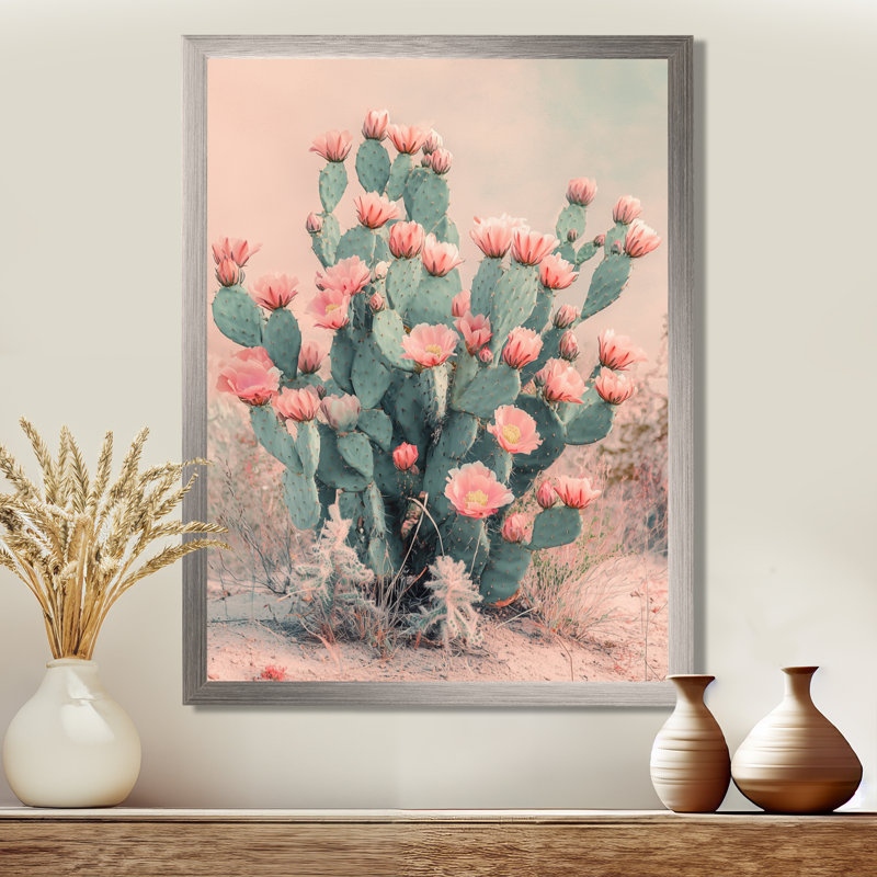 Marsheela - Floral Canvas Wall Art, H 32 po x l 16 po, Avec cadre, Argent argent