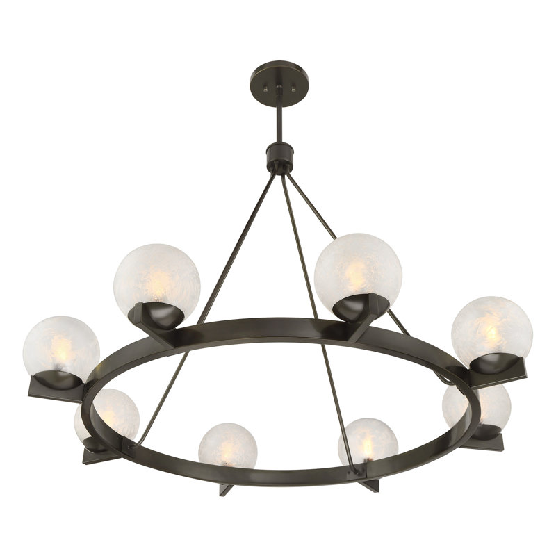 Lustre 8 lumières en bronze Darien, Bronze