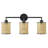 3-Light Bulbs Rustic Farmhouse Plastics Bamboo Vanity Light
