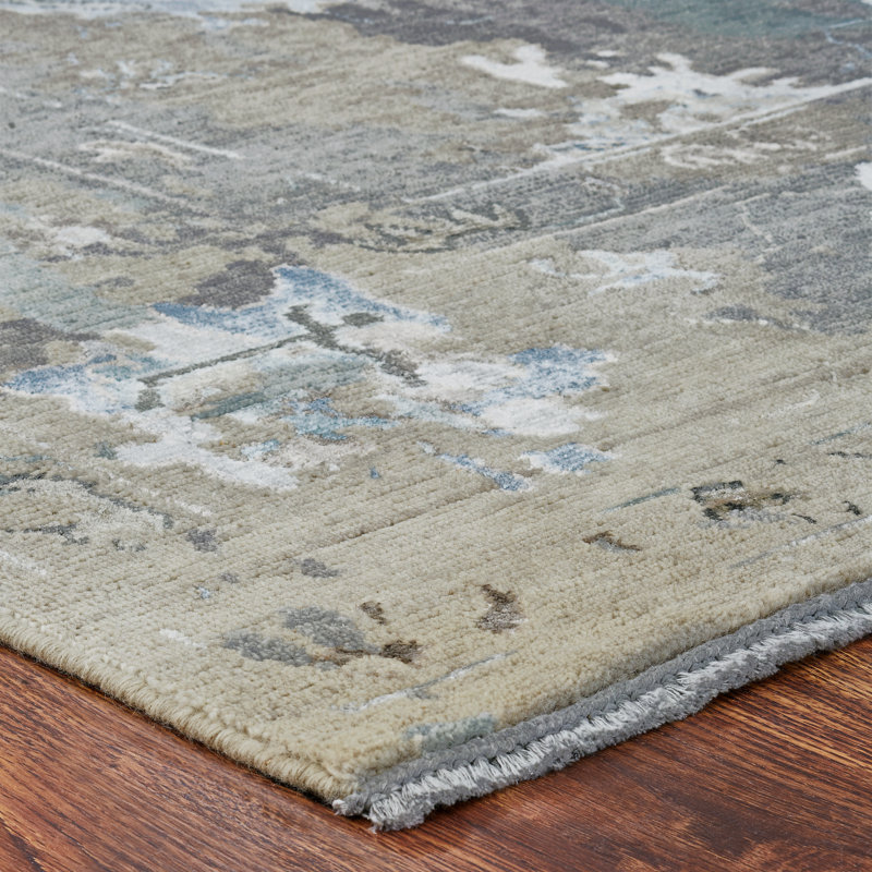 Illusion Weave Hand Knotted Abstract Area Rug, Runner 2'6" x 10'