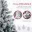Arbre de Noël artificiel de 7,5 pi de hauteur avec 1149 branches floquées par la neige, 550 lumières DEL blanc chaud ou coloré, base en acier-749170395