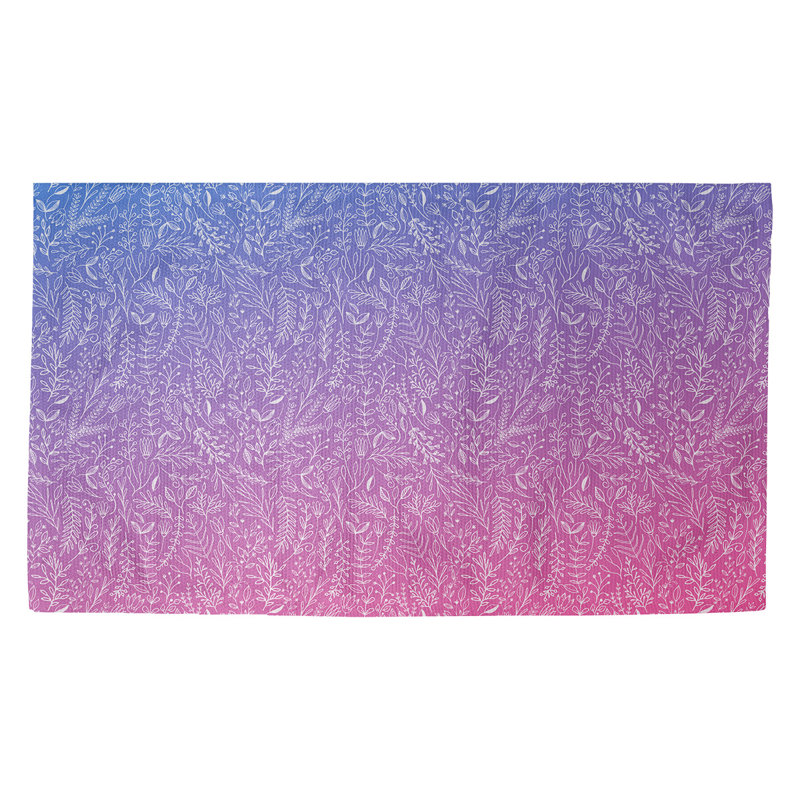 Tapis bleu/rose ditsy floral Avicia, Rectangle 3 pi x 5 pi 3 po