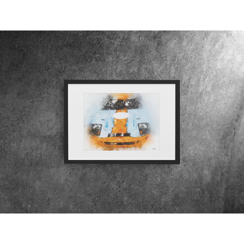 Racing Car, Motorsport Framed Wall Art - Single Picture Frame Illustration