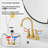 Centerset 2-handle Bathroom Faucet with Drain Assembly-83528543