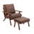 Juntier Faux Leather Armchair with Ottoman-1226973308