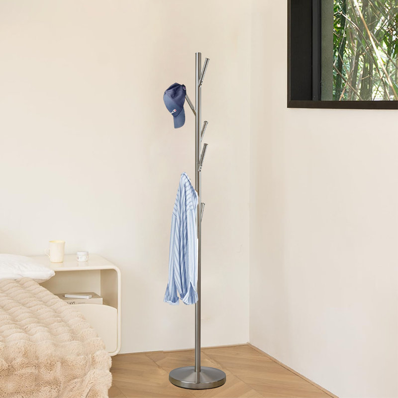 Coat Rack Freestanding, Silver