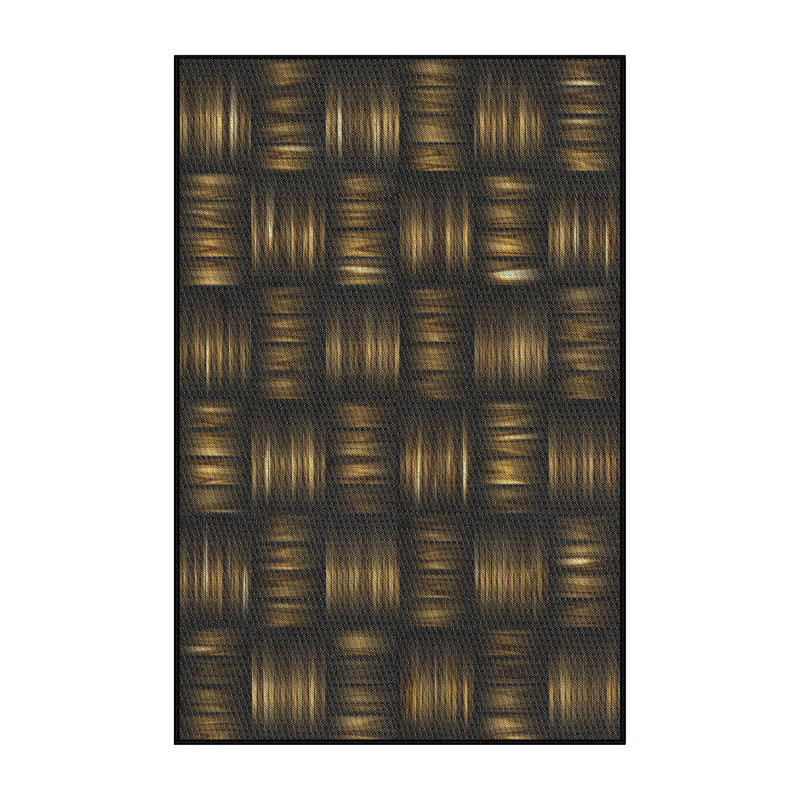 Tapis de zone vert foncé à motifs, Rectangle 8 pi x 12 pi