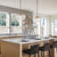 Luminaires suspendus à 1 lumière pour îlot de cuisine avec verre transparent-127190060-132761607-132761602