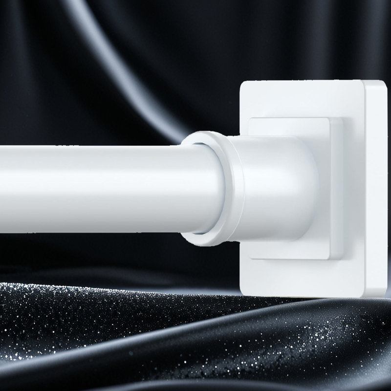 Tringle à rideau de douche à tension réglable, installation sans perceuse, montée sur ressort antidérapant pour portes et fenêtres de salle de bain