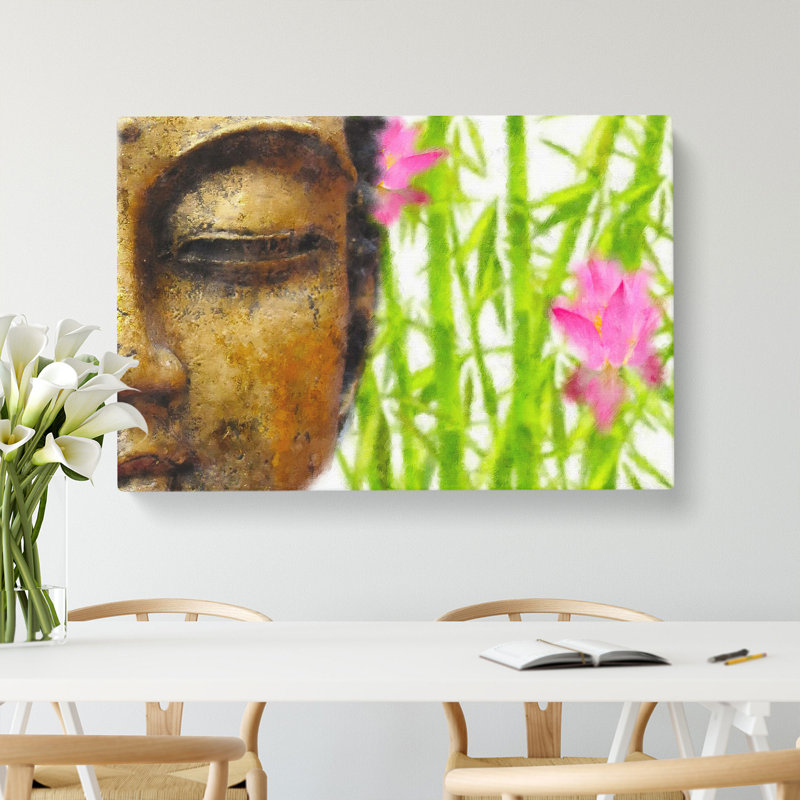 Buddha Statue Vol.8 - Wrapped Canvas, 35cm H x 50cm W x 3cm D