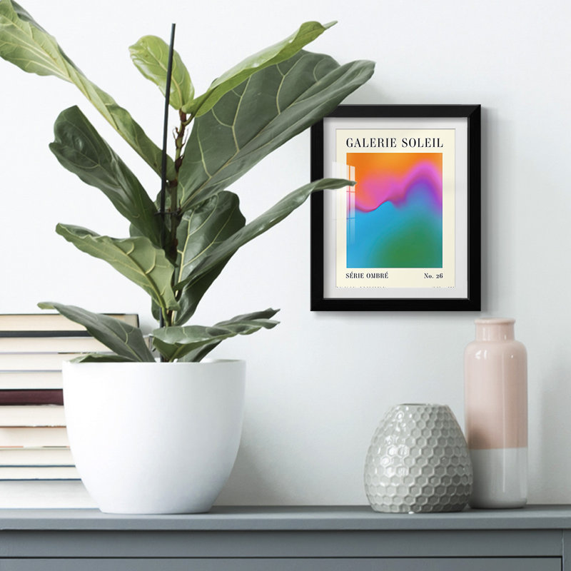 Gallerie Gradient II - impression encadrée, H 28,5 po x l 20,5 po, Noir