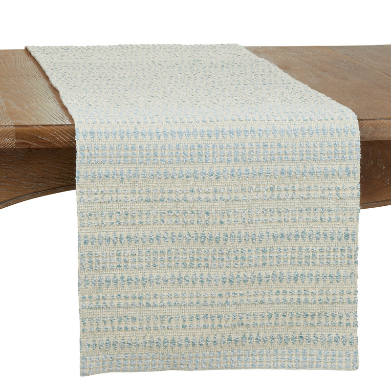 Geometric Table Runner, Aqua