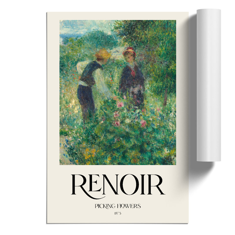 Picking Flowers by Pierre-Auguste Renoir - No Frame Print, 42cm H x 30cm W x 0.1cm D