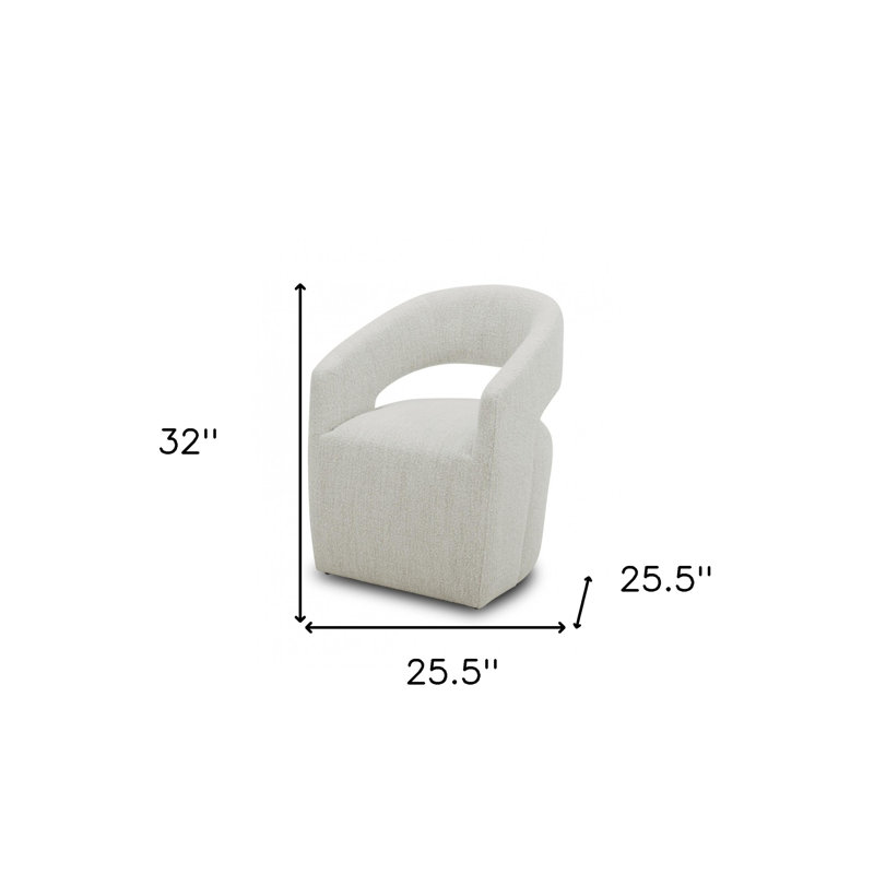 Fauteuil 26 po en tissu crème