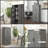 48.5" Farmhouse Kitchen Pantry Cabinet with 4 Doors, 2 Adjustable Shelves, Compact Storage Cabinet for Dining Room, Laundry, Garage in Gray