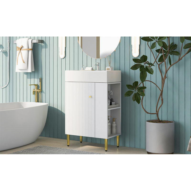 Meuble-lavabo blanc 21,6 po
