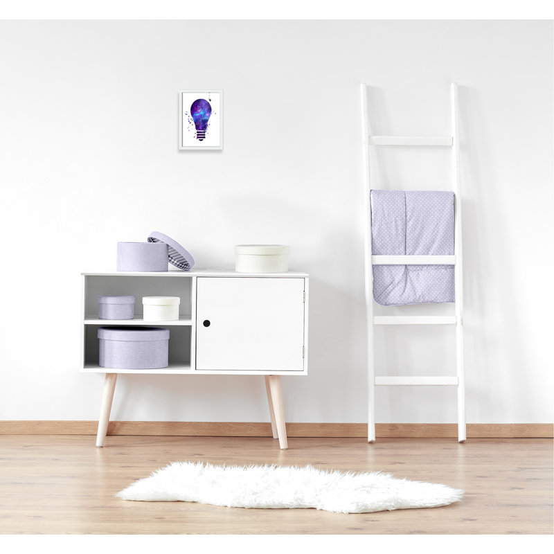 Décoration murale pour enfants light vagues, H 15 po x l 11 po x P 1,19 po, Encadré de boîte blanc