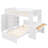 Hasel L Shaped Bunk Bed with Desk, Bookcase and Wardrobe-642342477-633294466