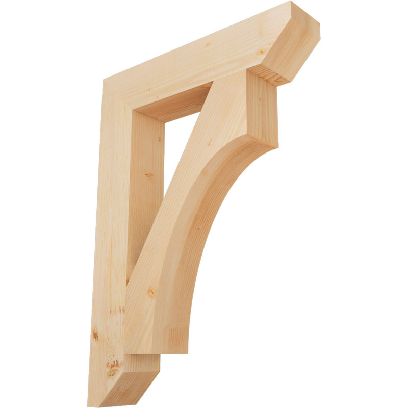 5 1/2"W x 30"D x 42"H Westlake Slat Smooth Bracket, Douglas Fir, Douglas Fir, 42" H x 5.5" W x 30" D