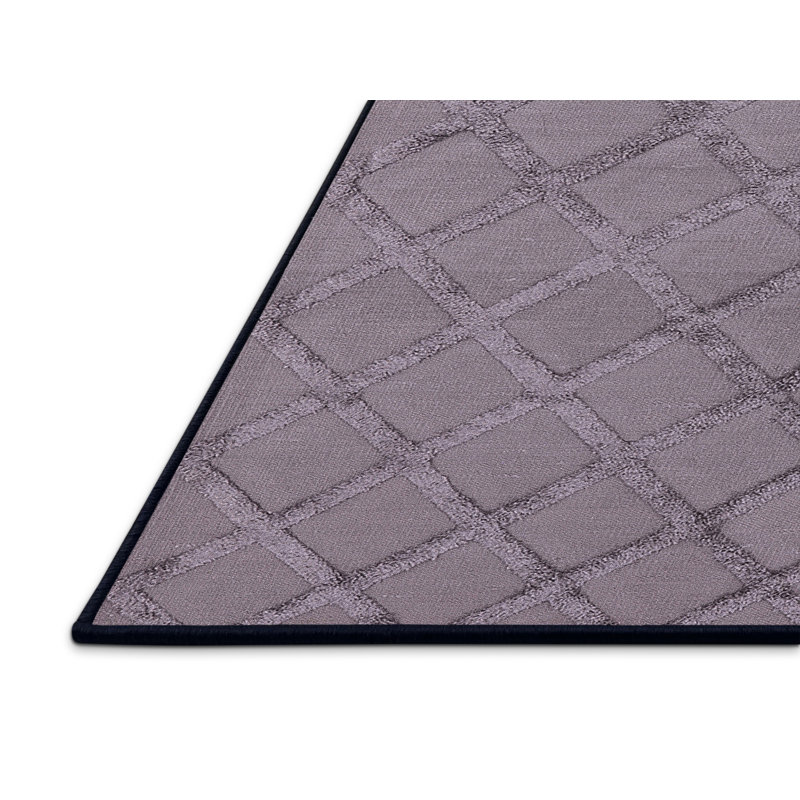 Tapis mauve à motif géométrique, Rectangle 4 pi x 6 pi