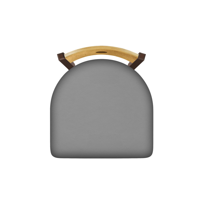 Tabouret pivotant Voltaire, Érable moyen, Bronze, Siège CanterFolkstone gris / dossier moyen en ér