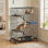 Cage à 4 niveaux pour chat, grand enclos pour chat en métal avec roues