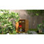 Remise à outils verticale en bois massif de l 7 pi 3 po x P 3 pi 10 po
