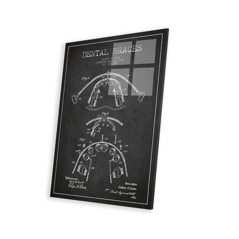 «Marine Braces», modèle de brevet gris anthracite sur plastique / acrylique par Aged Pixel