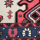 Matteson Hand-Knotted Area Rug in Red/White/Blue
