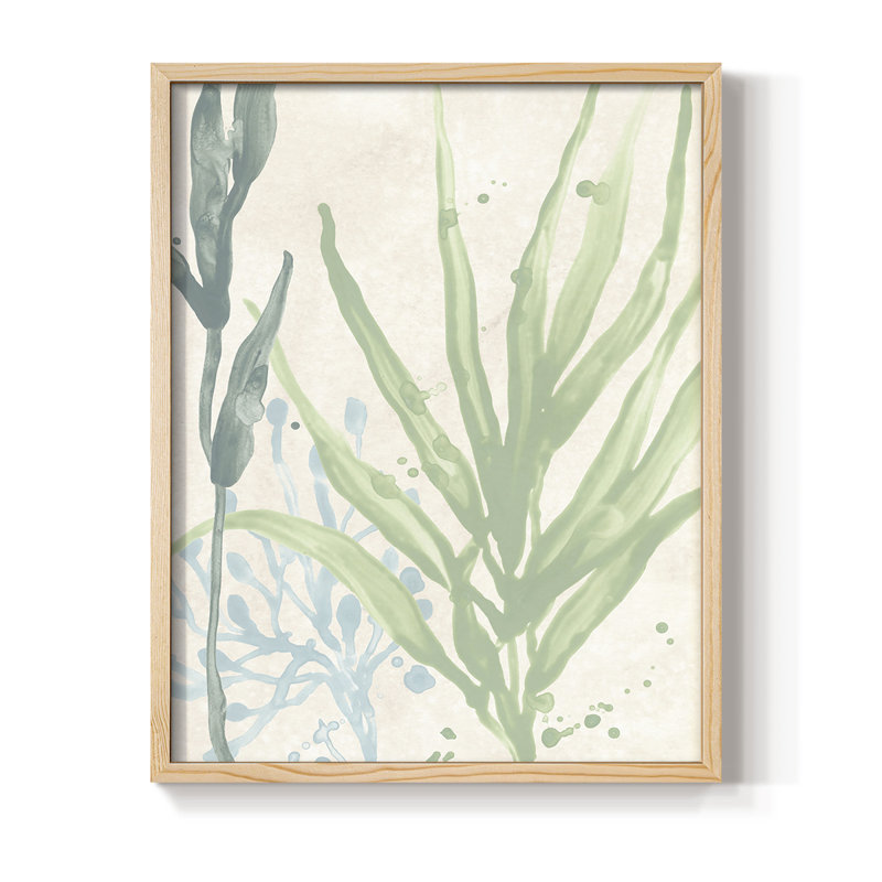 «Swaying Seagrass I», reproduction encadrée - bois massif, H 15 po x l 12 po